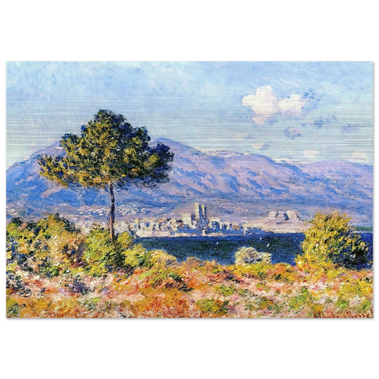 View of Antibes from the Plateau Notre-Dame - claude monet Brushed Aluminum Print - 70x100 cm / 28x40 inches | claude monet Aluminum Print | claude monet Prints