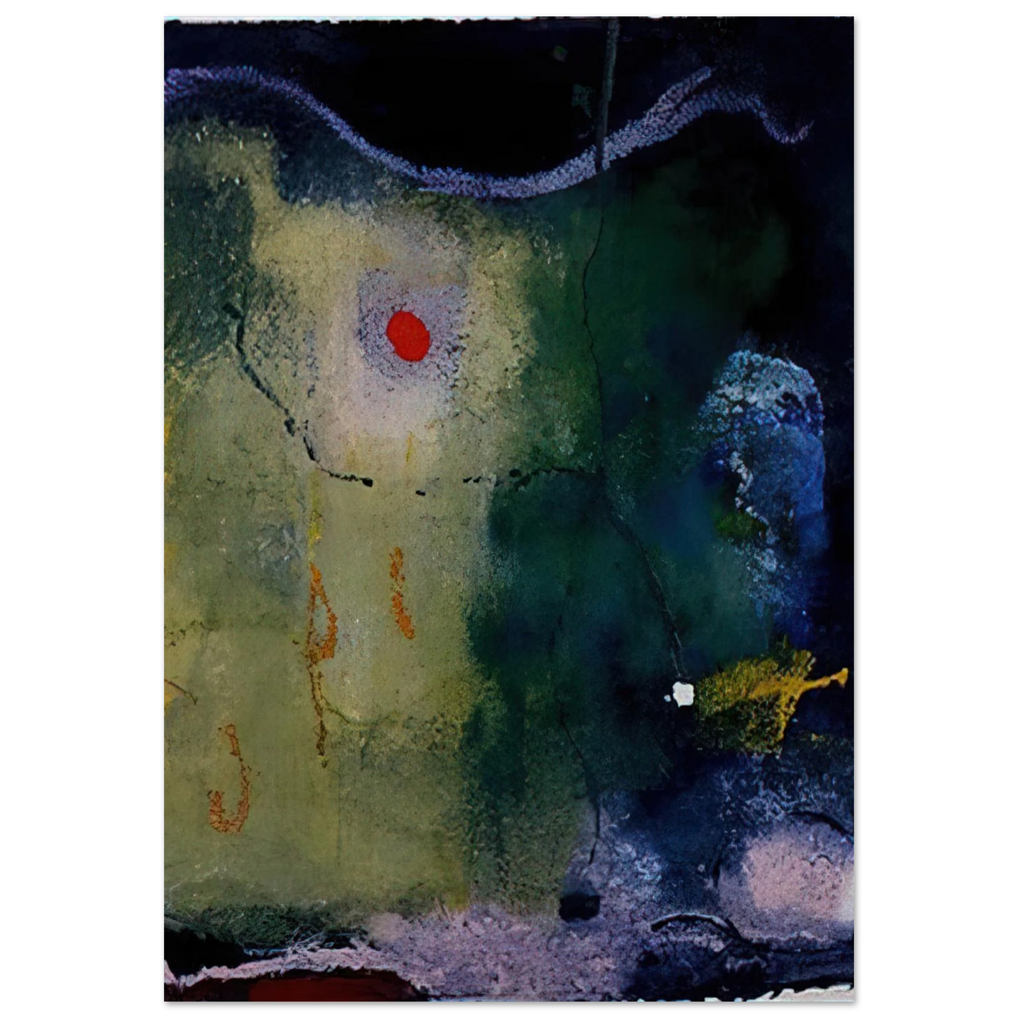 Helen Frankenthaler - The Other Side of the Moon - 1995 Wall art - 13x18 cm / 5x7 inches - Fine Art Poster-canvas - -