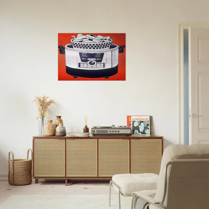 ROTO BROIL 1961 - Roy Lichtenstein Brushed Aluminum Print - 70x100 cm / 28x40 inches | Roy Lichtenstein Aluminum Print | Roy Lichtenstein Prints