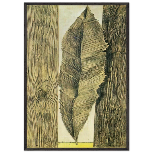 Leaf customs - Max Ernst 70x100 cm / 28x40 inches Framed Art Print – Black Wooden Frame