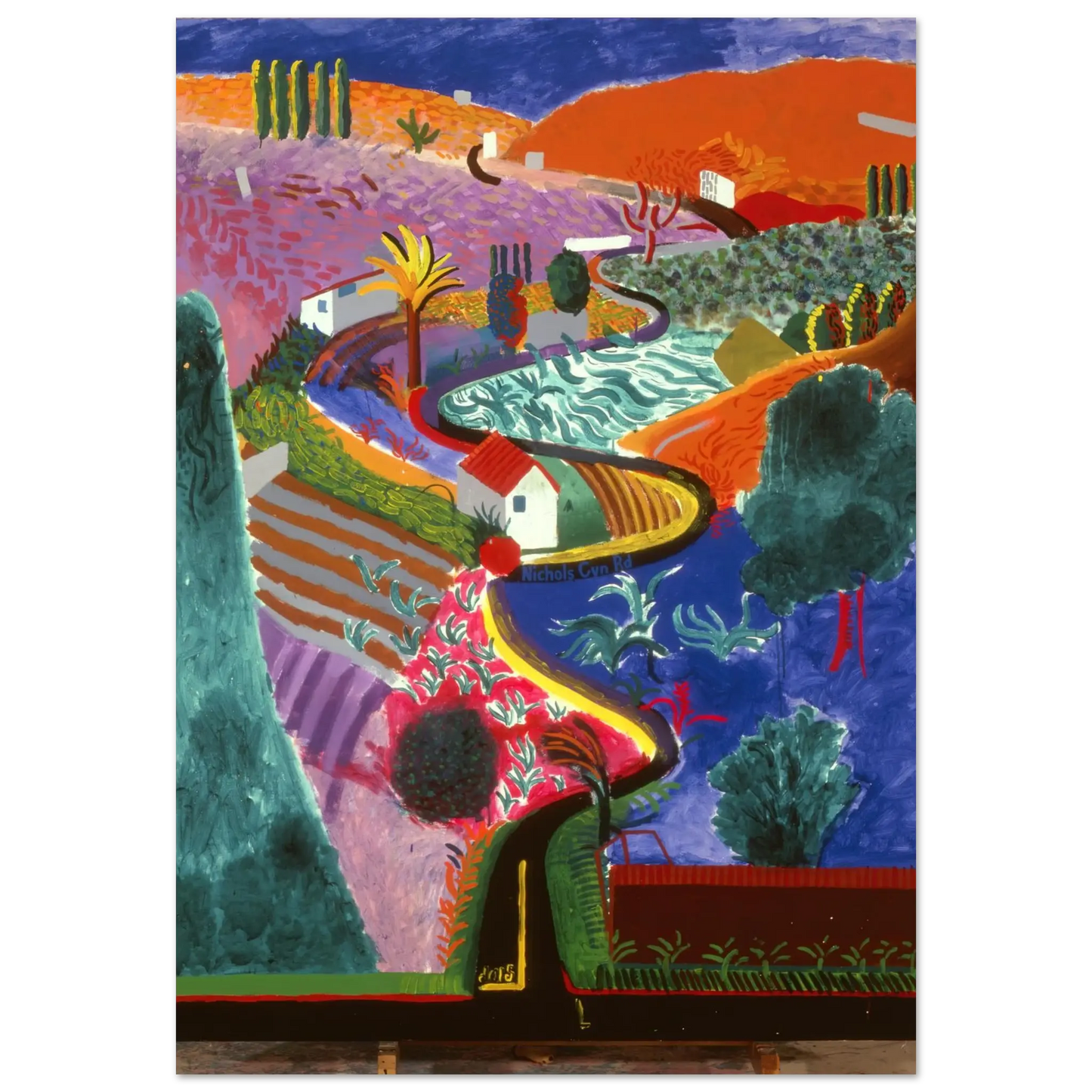 David Hockney - David Hockney Wall art - 27x35 cm / 11x14 inches - Premium Wooden Framed Poster With Fine Art Paper - White frame