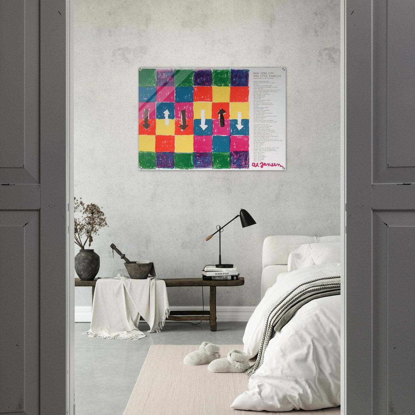 Hommage to Blake Prince tirée de l'album «1 ø Life» - 1964 - Alfred Jensen Acrylic Print - 70x100 cm / 28x40″ inches