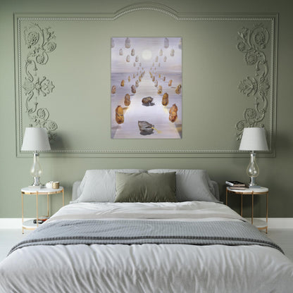 THE PATH OF ENIGMAS SECOND VERSION - Salvador Dali Brushed Aluminum Print - 70x100 cm / 28x40 inches | Salvador Dali Aluminum Print | Salvador Dali Prints