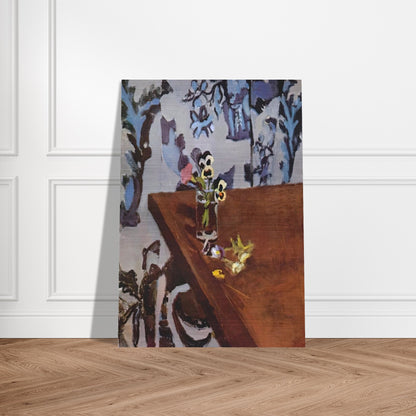PANSIES ON A TABLE 1919 - Henri Matisse Brushed Aluminum Print - 70x100 cm / 28x40 inches | Henri Matisse Aluminum Print | Henri Matisse Prints