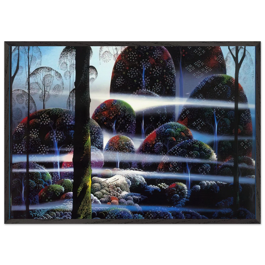 Beyond Paradise - Eyvind Earle 70x100 cm / 28x40 inches Framed Art Print – Black Wooden Frame