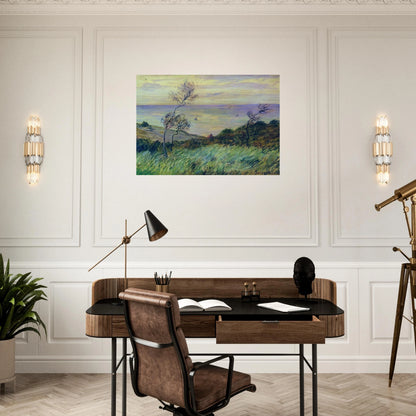 Cliffs of Varengeville, Gust of Wind - claude monet Brushed Aluminum Print - 70x100 cm / 28x40 inches | claude monet Aluminum Print | claude monet Prints
