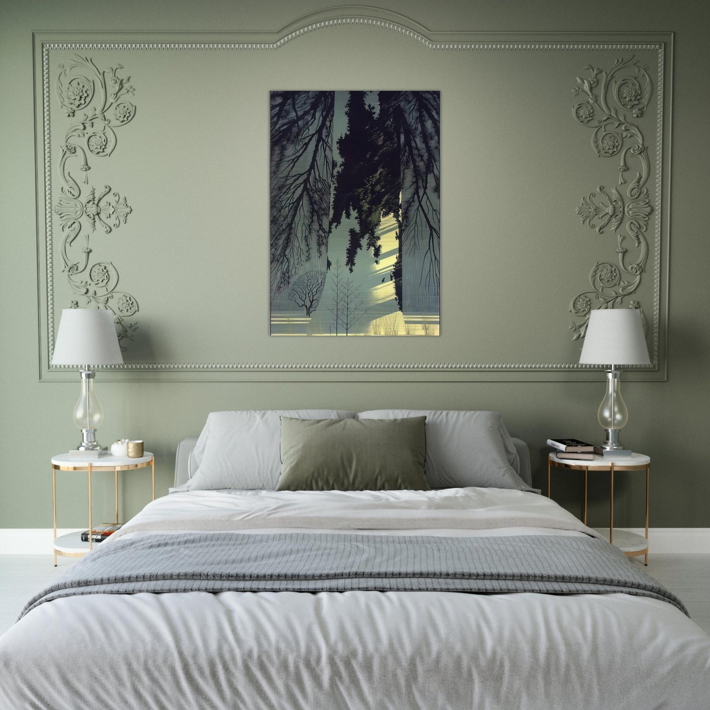 Snow White - Eyvind Earle Brushed Aluminum Print - 70x100 cm / 28x40 inches | Eyvind Earle Aluminum Print | Eyvind Earle Prints