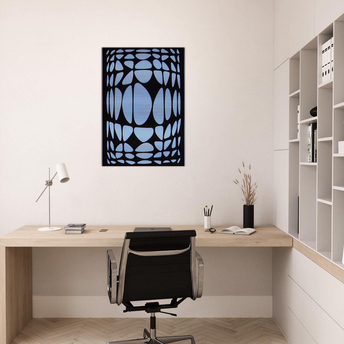Yapoura - 1954 - Victor Vasarely Brushed Aluminum Print - 70x100 cm / 28x40 inches | Victor Vasarely Aluminum Print | Victor Vasarely Prints