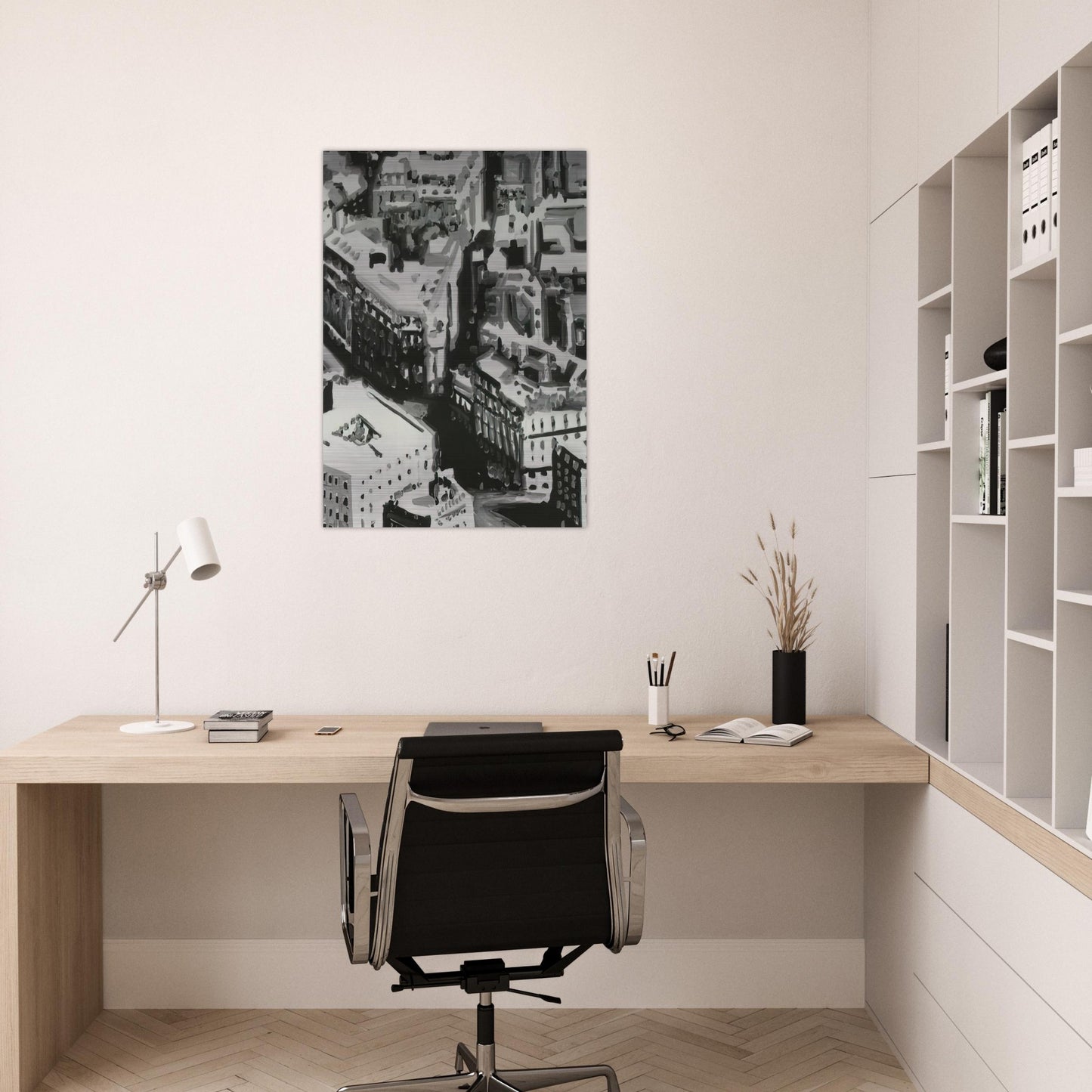 TOWNSCAPE P1 1968 - Gerhard Richter Brushed Aluminum Print - 70x100 cm / 28x40 inches | Gerhard Richter Aluminum Print | Gerhard Richter Prints
