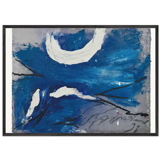 GG-10 - 1991 - Emil Schumacher 70x100 cm / 28x40 inches Framed Art Print – Black Wooden Frame