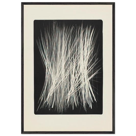 Untitled L 102 - 1963 - Hans Hartung 70x100 cm / 28x40 inches Framed Art Print – Black Wooden Frame