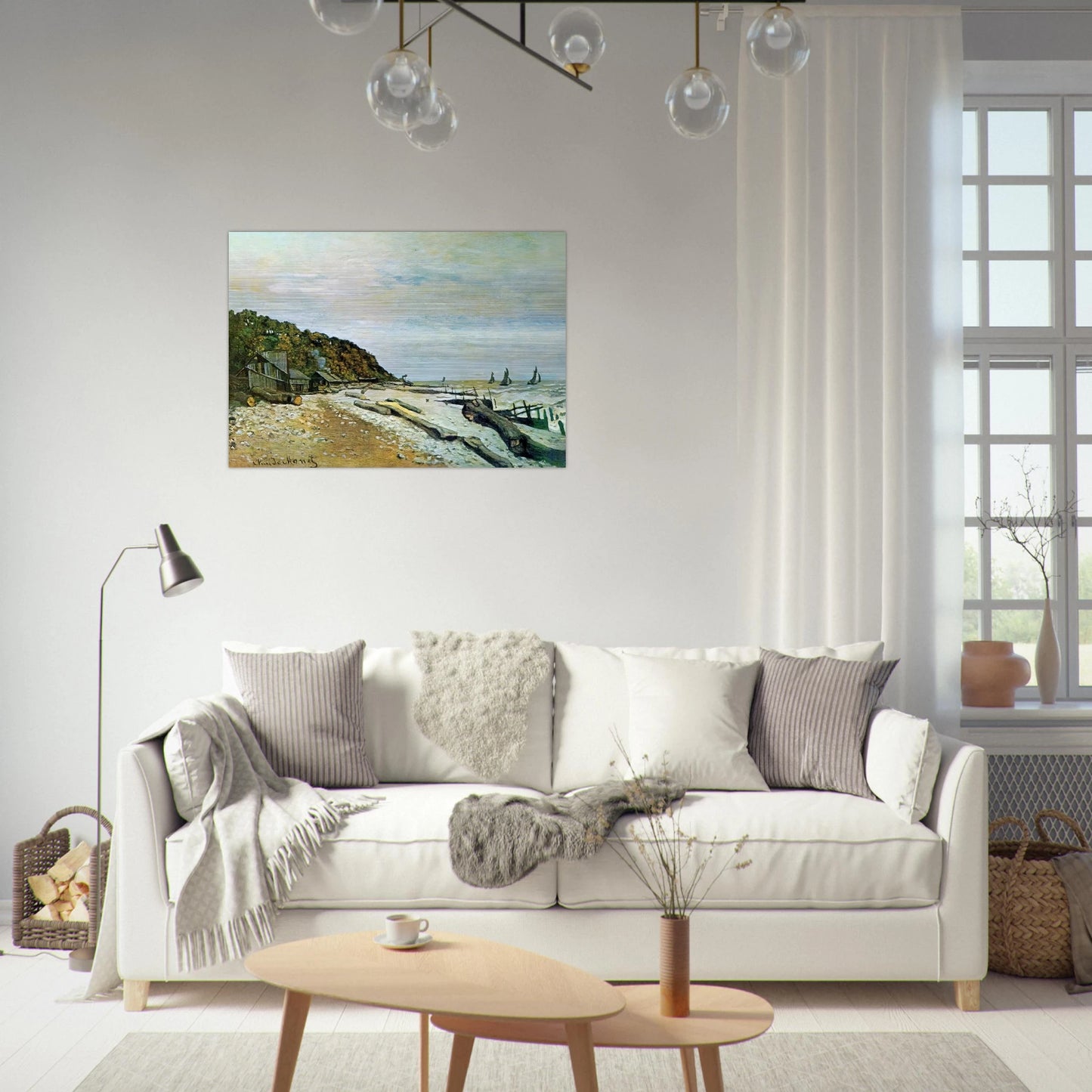 Boatyard near Honfleur - claude monet Brushed Aluminum Print - 70x100 cm / 28x40 inches | claude monet Aluminum Print | claude monet Prints
