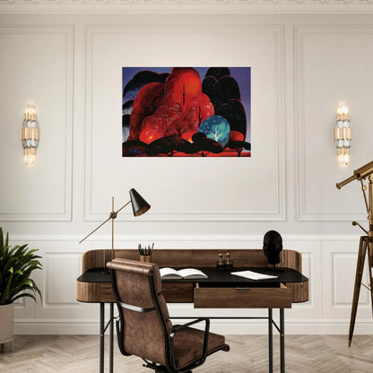 Blazing Glory - Eyvind Earle Brushed Aluminum Print - 70x100 cm / 28x40 inches | Eyvind Earle Aluminum Print | Eyvind Earle Prints
