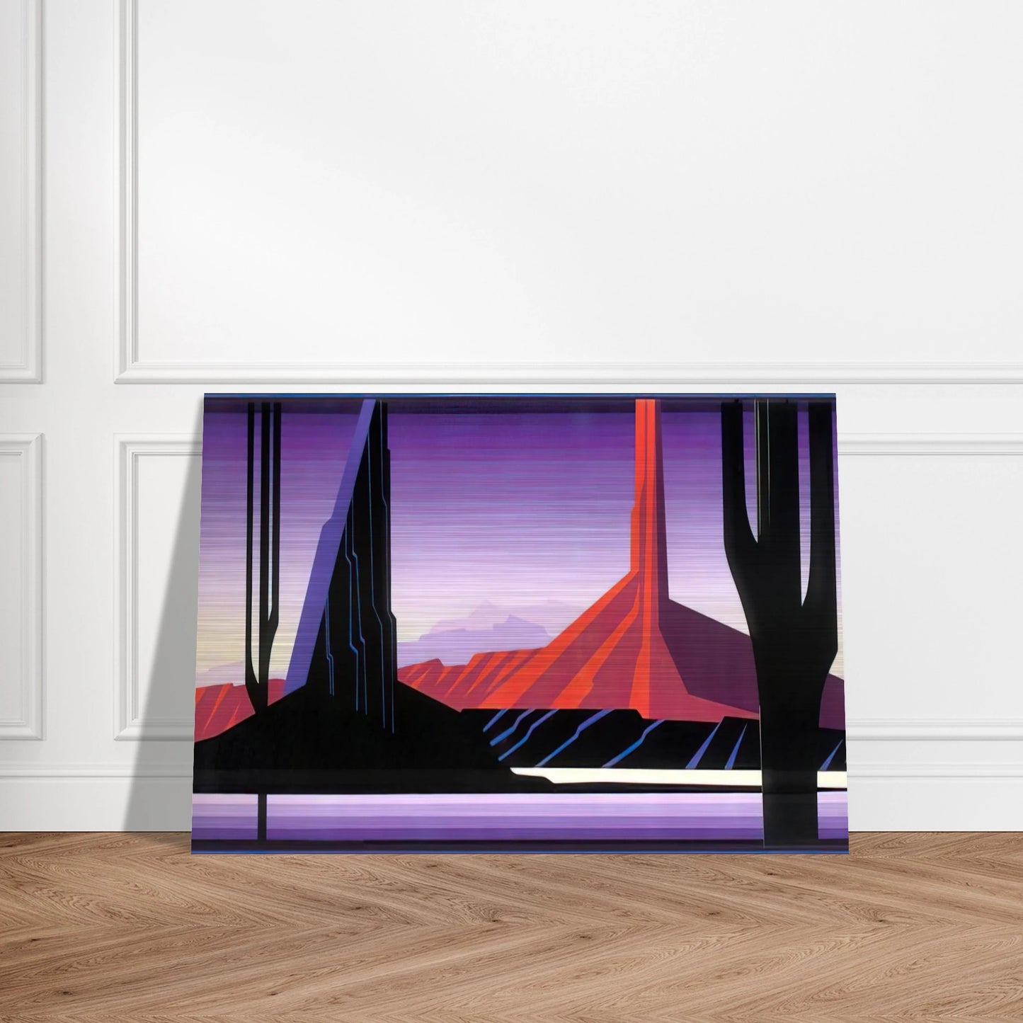 Beneath A Silent Sky - Eyvind Earle Brushed Aluminum Print - 70x100 cm / 28x40 inches | Eyvind Earle Aluminum Print | Eyvind Earle Prints