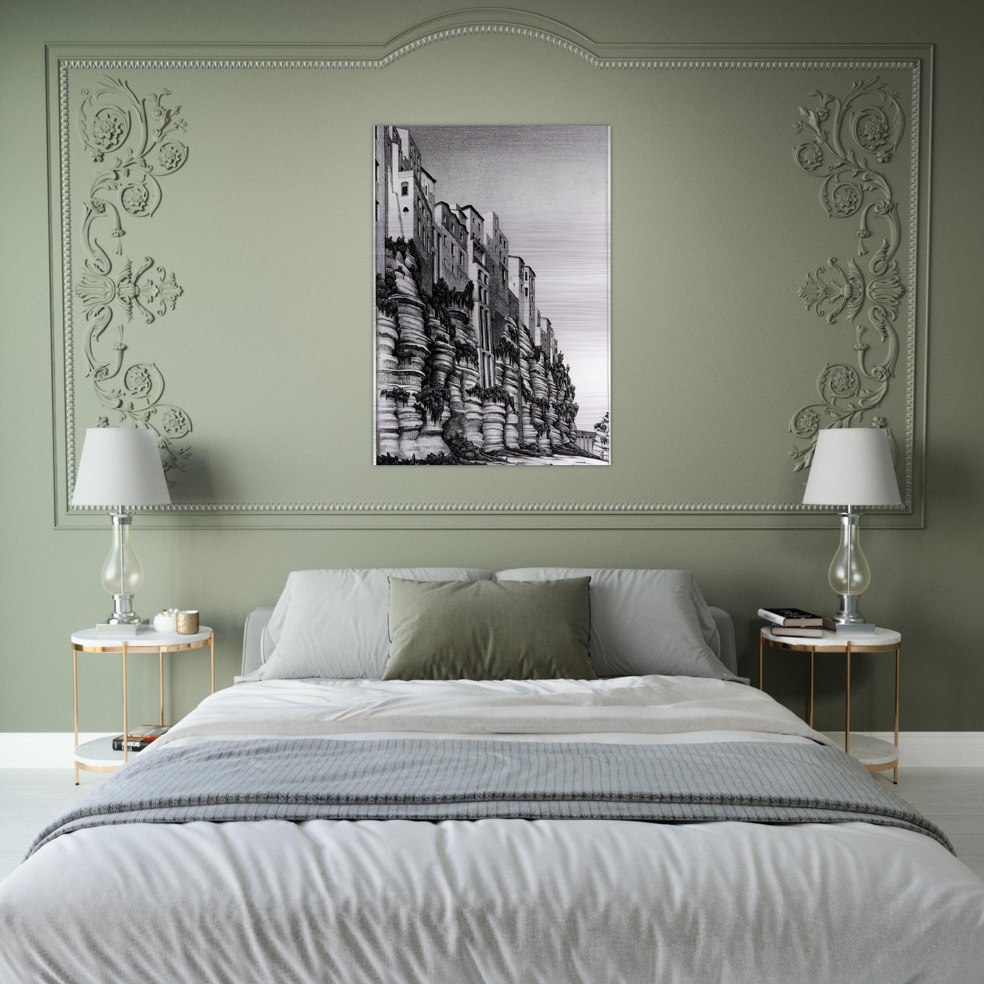 TROPEA CALABRIA - MC Escher Brushed Aluminum Print - 70x100 cm / 28x40 inches | MC Escher Aluminum Print | MC Escher Prints