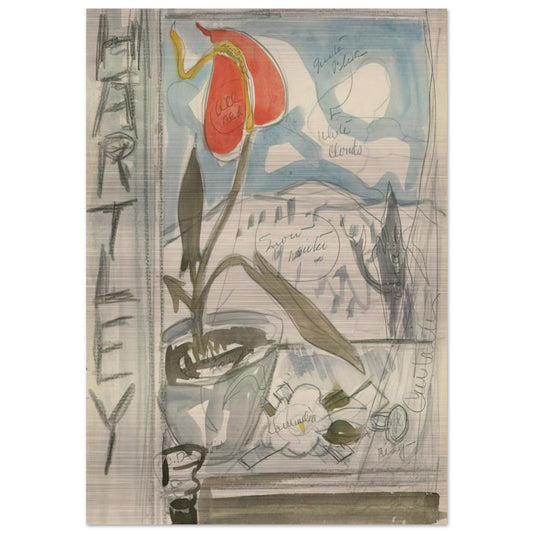 Study for Poster Portrait Marsden Hartley - 1924 - Charles Demuth Brushed Aluminum Print - 70x100 cm / 28x40 inches | Charles Demuth Aluminum Print | Charles Demuth Prints