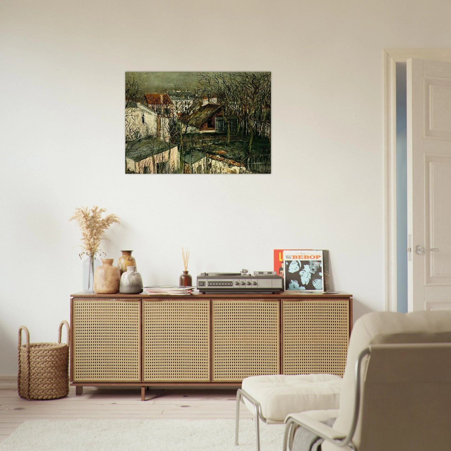 THE BERLIOZ HOUSE - Maurice Utrillo Brushed Aluminum Print - 70x100 cm / 28x40 inches | Maurice Utrillo Aluminum Print | Maurice Utrillo Prints