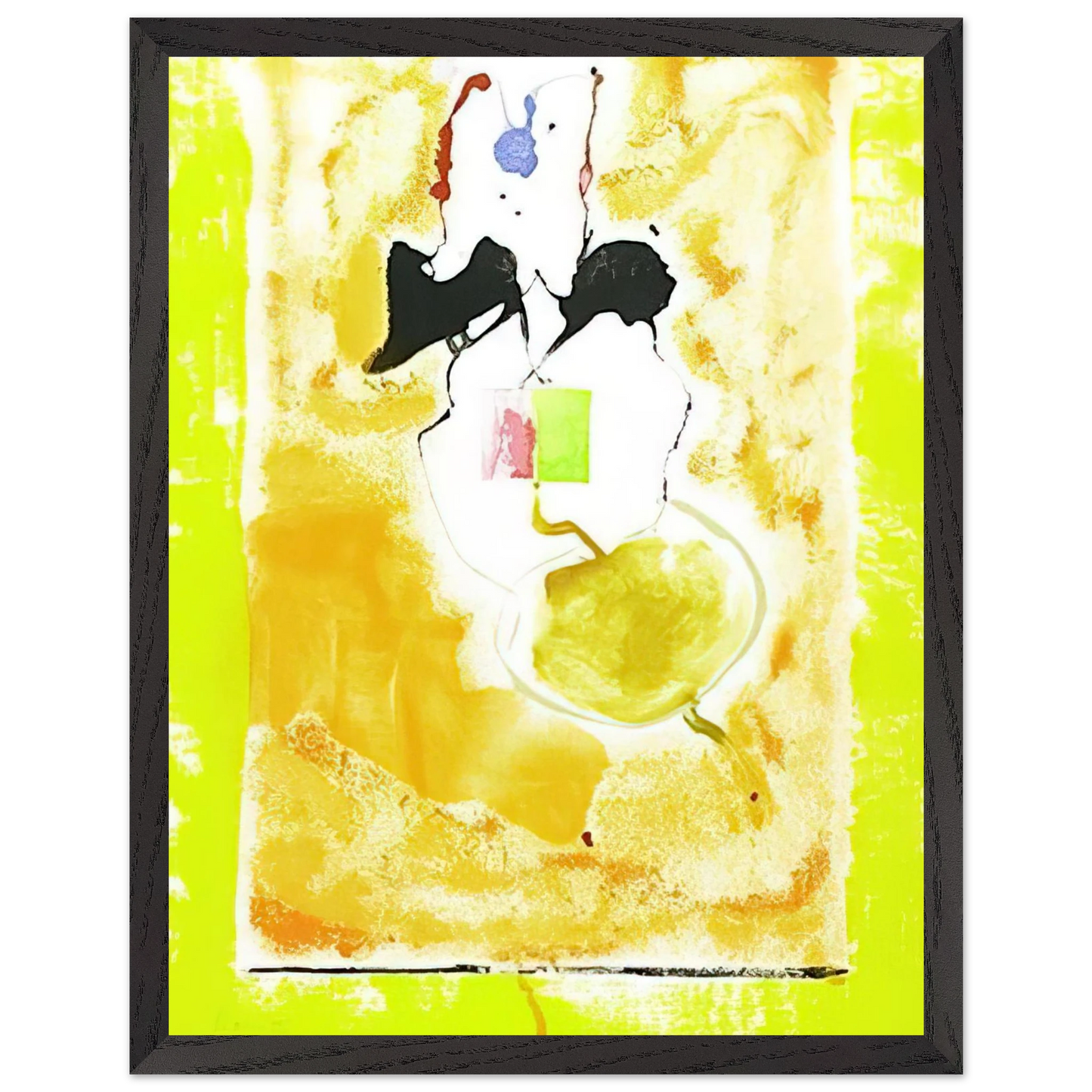 Helen Frankenthaler - Solar Imp - 2001 Wall art - 45x60 cm / 18x24 inches - Premium Wooden Framed Poster With Fine Art Paper-canvas - White frame