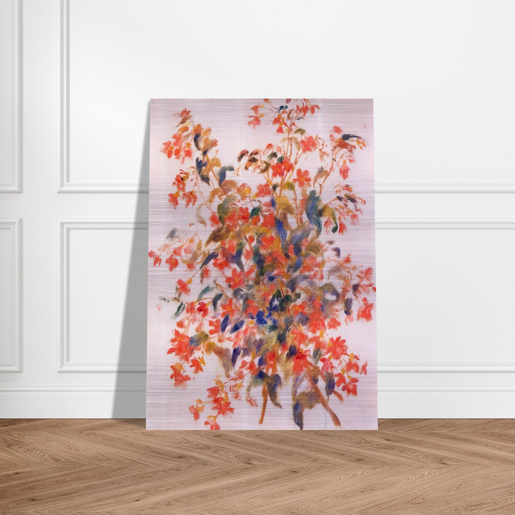 Still Life with Fuscias - Pierre-Auguste Renoir Brushed Aluminum Print - 70x100 cm / 28x40 inches | Pierre-Auguste Renoir Aluminum Print | Pierre-Auguste Renoir Prints