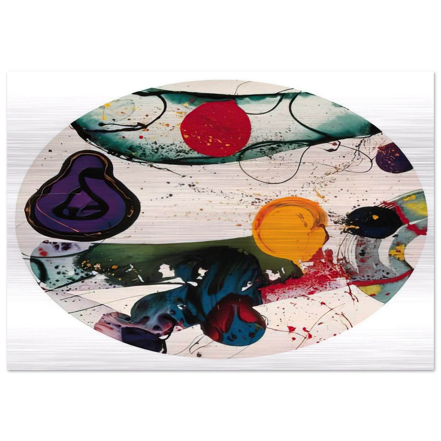 Lollipop  SF88-250  - Sam Francis Brushed Aluminum Print - 70x100 cm / 28x40 inches | Sam Francis Aluminum Print | Sam Francis Prints