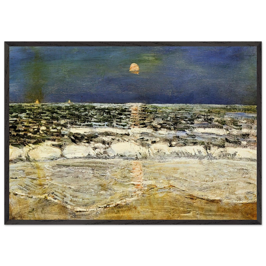 East Hampton N1 - Childe Hassam 70x100 cm / 28x40 inches Framed Art Print – Black Wooden Frame