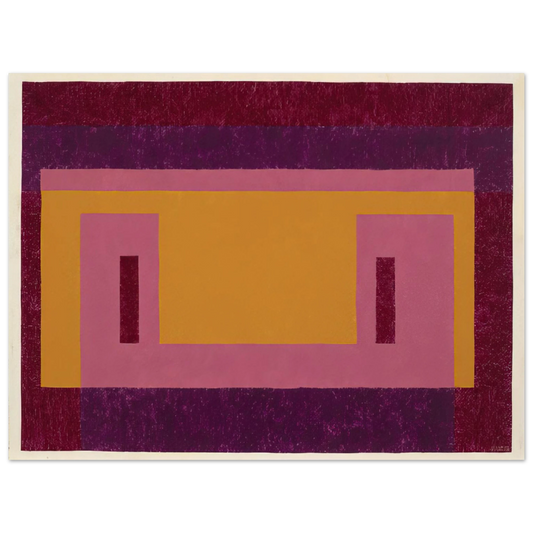 Josef Albers - VARIANT ADOBE FAMILIAR FRONT 1948  75x100 cm / 30x40inches Fine Art Poster