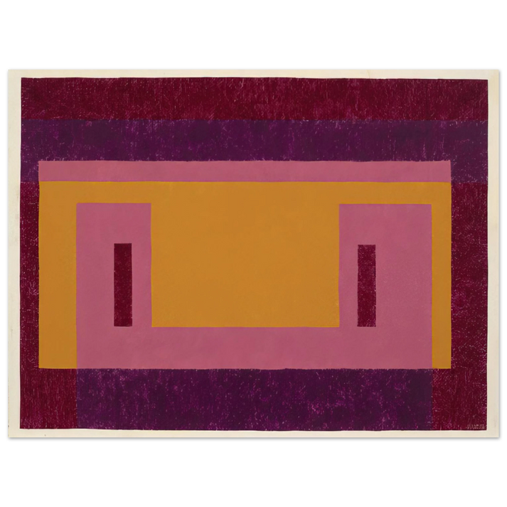 Josef Albers - VARIANT ADOBE FAMILIAR FRONT 1948  75x100 cm / 30x40inches Fine Art Poster