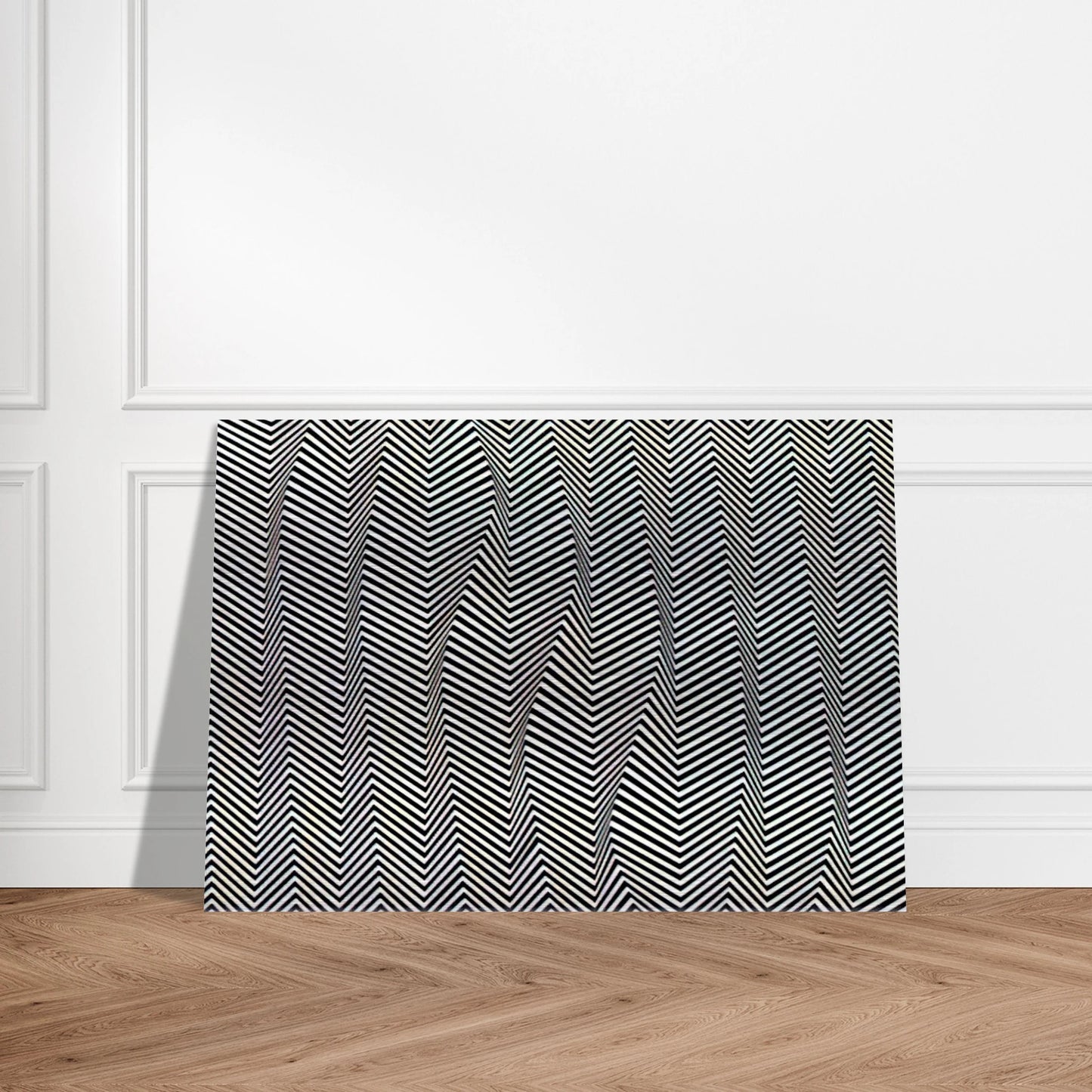 DESCENDING 1966 - Bridget Riley Brushed Aluminum Print - 70x100 cm / 28x40 inches | Bridget Riley Aluminum Print | Bridget Riley Prints