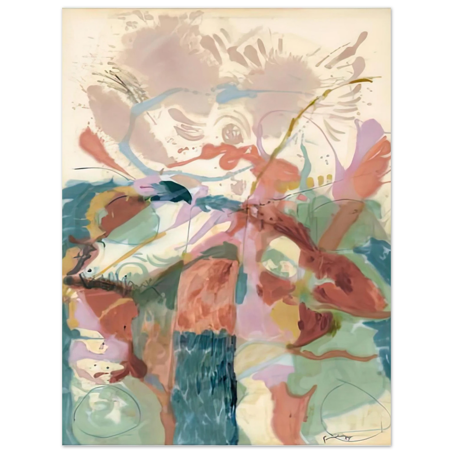 Helen Frankenthaler - Jacob's Ladder, 1957- Wall Art - 21x29.7 cm / 8x12" - Fine Art Poster-canvas - -