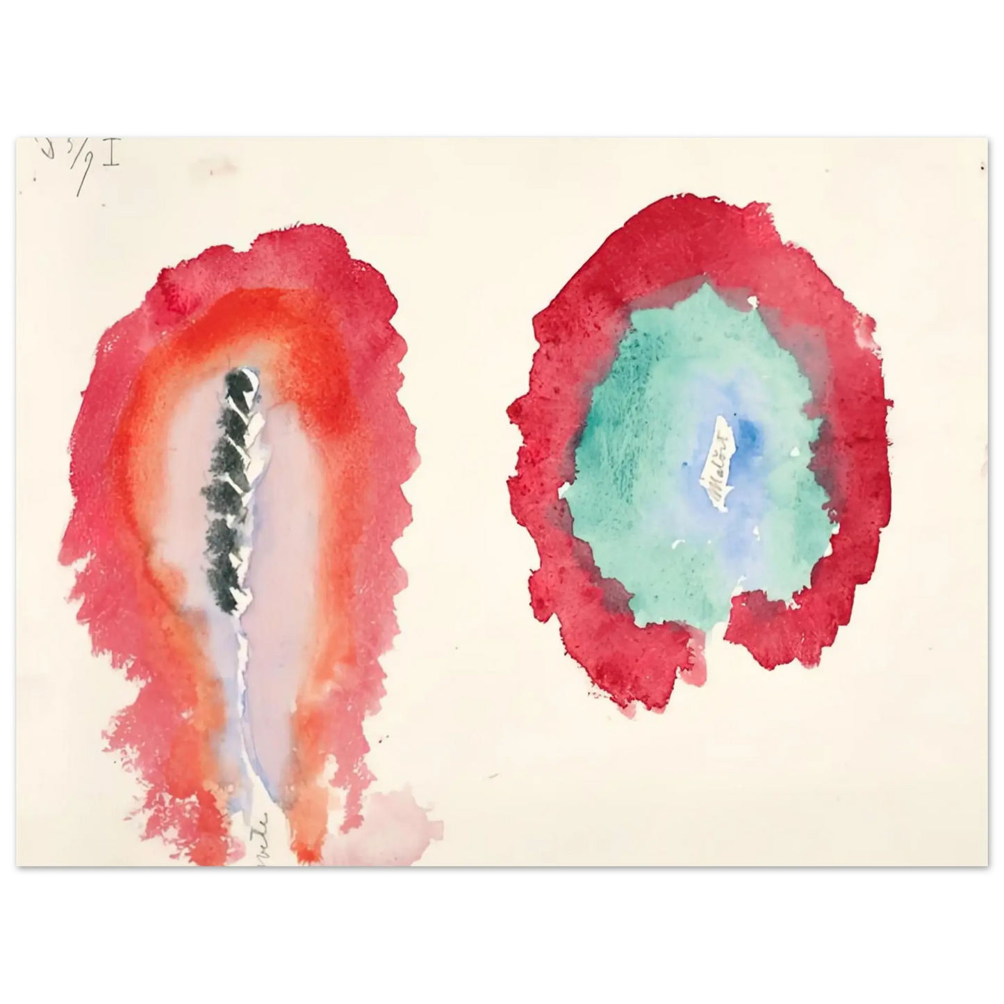 Hilma af Klint - WHEAT AND WORMWOOD 1922 Wall art - 30x45 cm / 12x18 Inches - Fine Art Poster - -