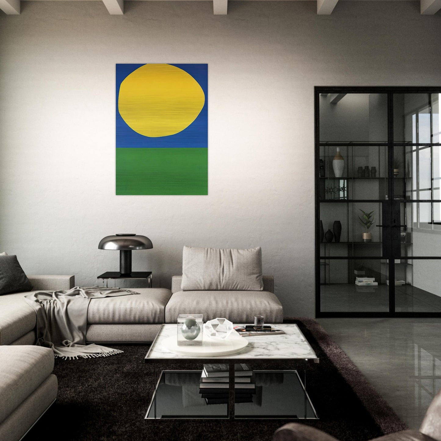 High Yellow - Ellsworth Kelly Brushed Aluminum Print - 70x100 cm / 28x40 inches | Ellsworth Kelly Aluminum Print | Ellsworth Kelly Prints