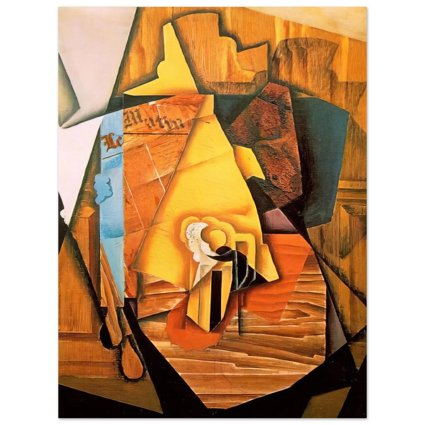 Juan Gris - A MAN IN A CAFE 1914  75x100 cm / 30x40inches Fine Art Poster