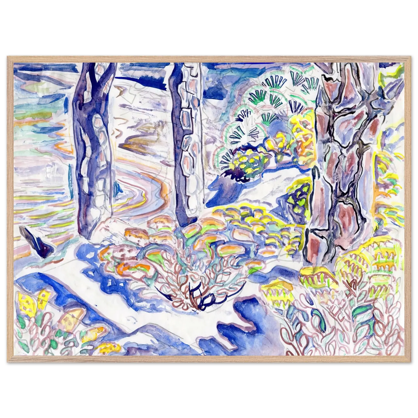 Walter Inglis Anderson - Walter Anderson Wall art - 70x100 cm / 28x40 Inches - Premium Wooden Framed Poster With Fine Art Paper - Wood frame
