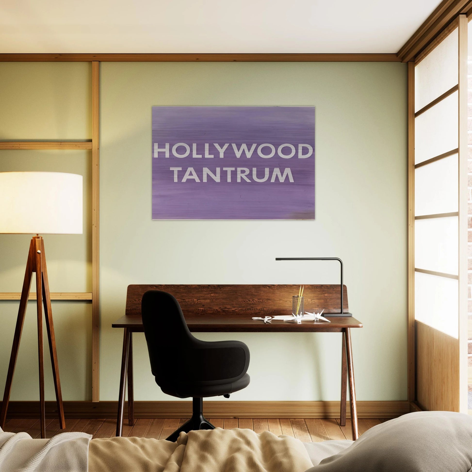 HOLLYWOOD TANTRUM 1979 - Edward Ruscha Brushed Aluminum Print - 70x100 cm / 28x40 inches | Edward Ruscha Aluminum Print | Edward Ruscha Prints