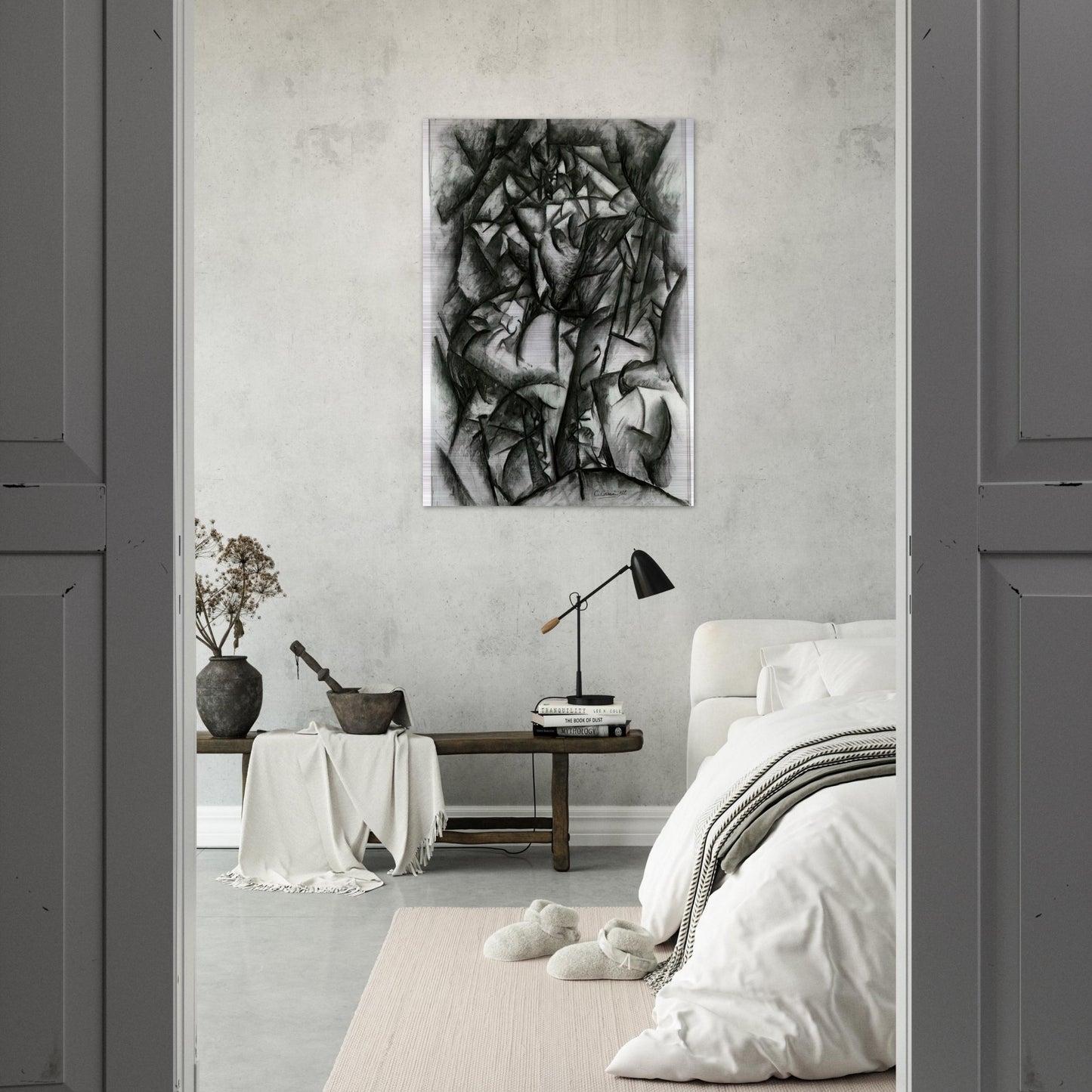 CONCERT CAFE 1912 - Carlo Carra Brushed Aluminum Print - 70x100 cm / 28x40 inches | Carlo Carra Aluminum Print | Carlo Carra Prints