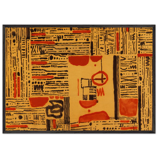 L-11 detail - 1950 - Bice Lazzari 70x100 cm / 28x40 inches Framed Art Print – Black Wooden Frame