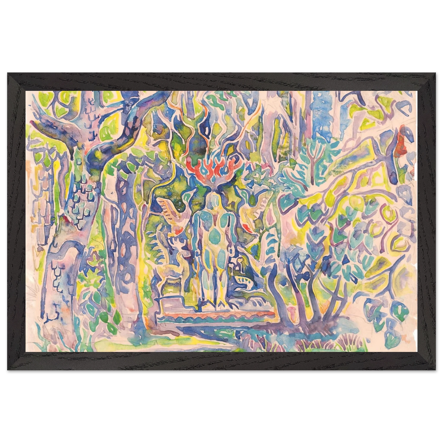 Walter Inglis Anderson - Walter Anderson Wall art - 28x43  cm / XL (11x17 inches) - Premium Wooden Framed Poster With Fine Art Paper-canvas - White frame