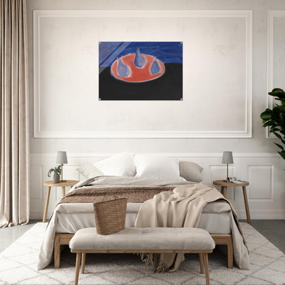 Poires sur une assiette rose - 1954 - Nicolas de Stael Acrylic Print - 70x100 cm / 28x40″ inches