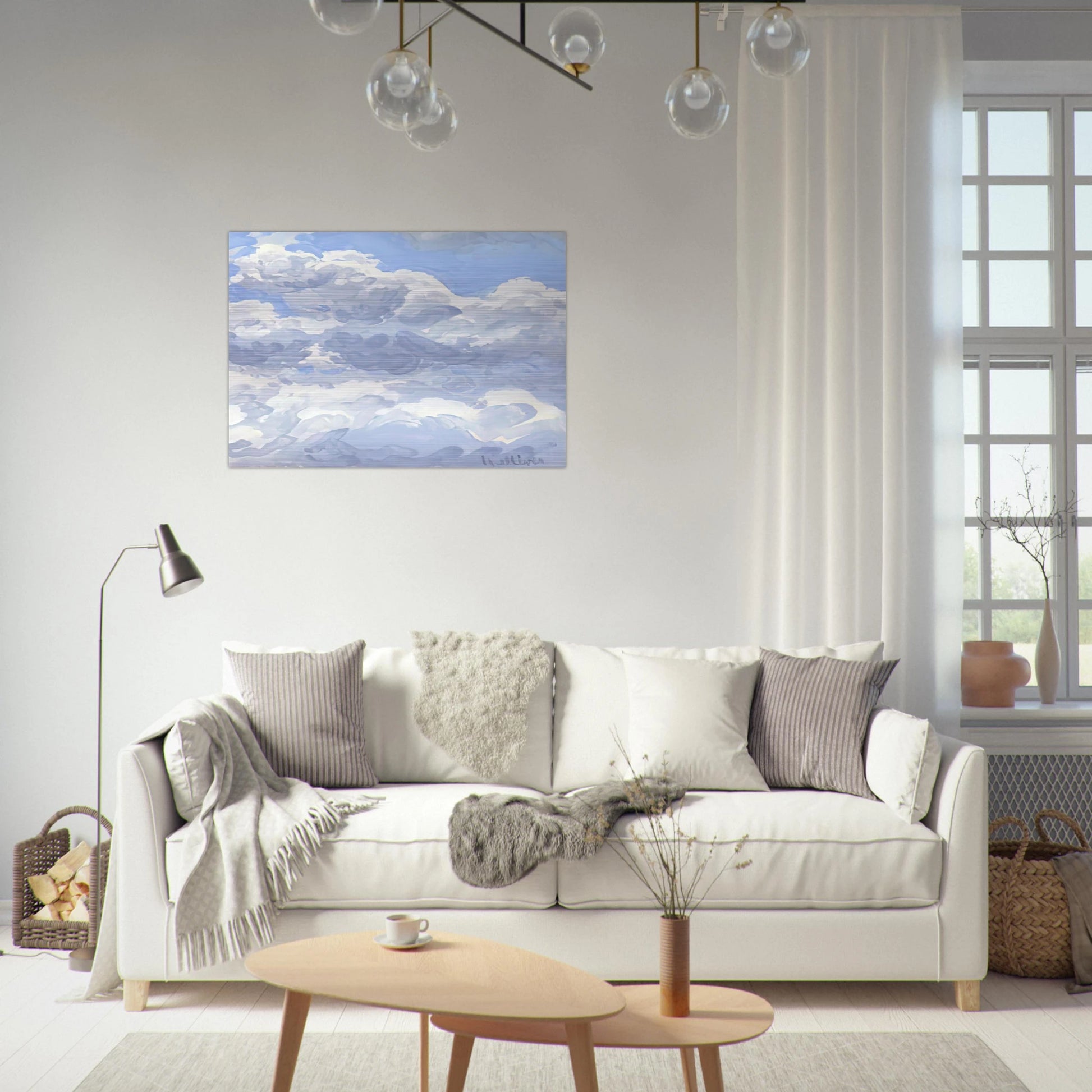 Study for Clouds II - 1979 - Neil Welliver Brushed Aluminum Print - 70x100 cm / 28x40 inches | Neil Welliver Aluminum Print | Neil Welliver Prints