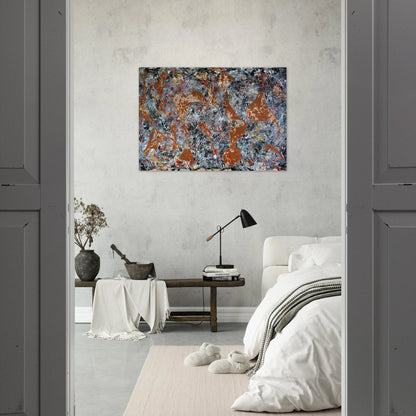 NUMBER 7 OUT OF THE WEB 1949 - Jackson Pollock Brushed Aluminum Print - 70x100 cm / 28x40 inches | Jackson Pollock Aluminum Print | Jackson Pollock Prints