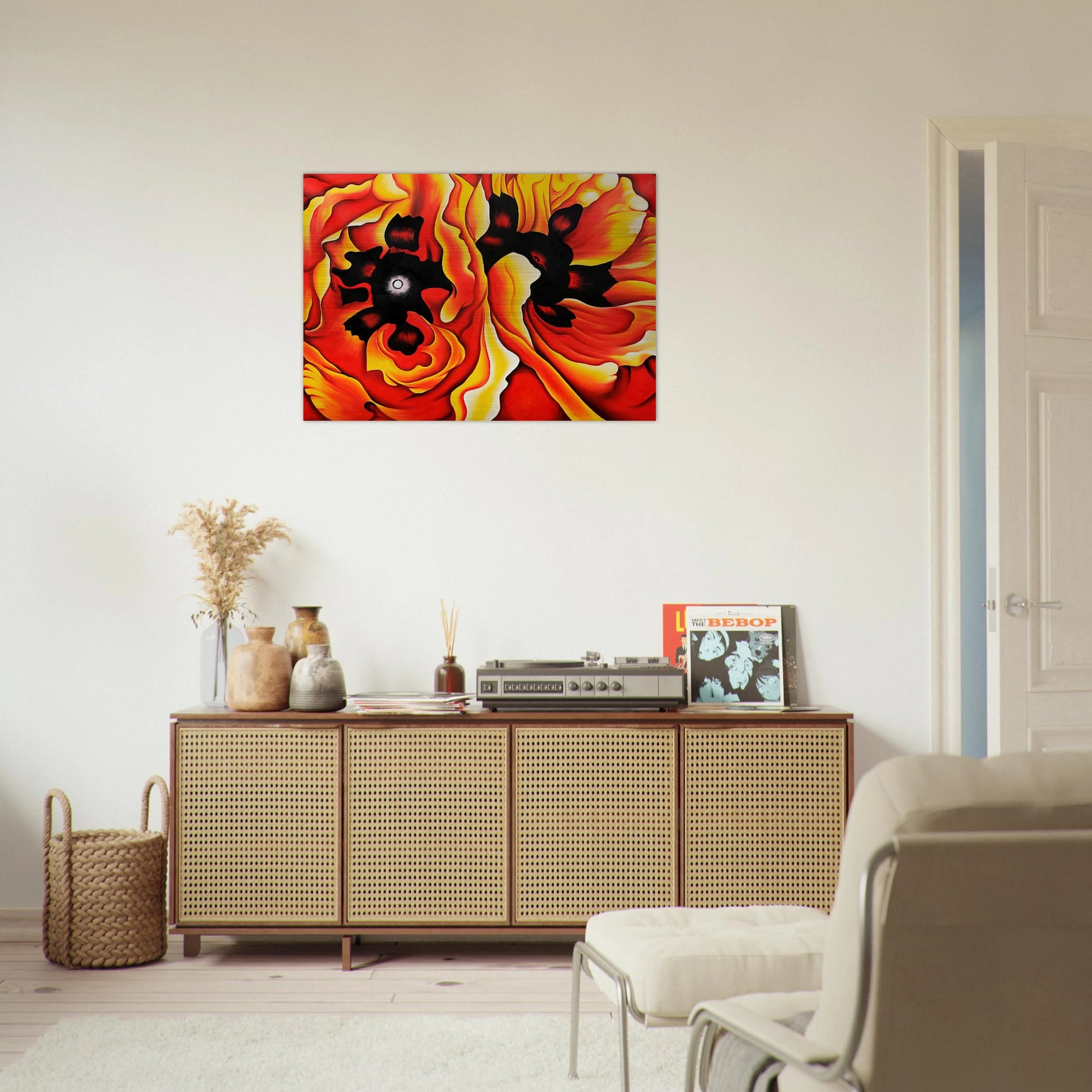 Oriental Poppies II - Georgia O'Keeffe Brushed Aluminum Print - 70x100 cm / 28x40 inches | Georgia O'Keeffe Aluminum Print | Georgia O'Keeffe Prints