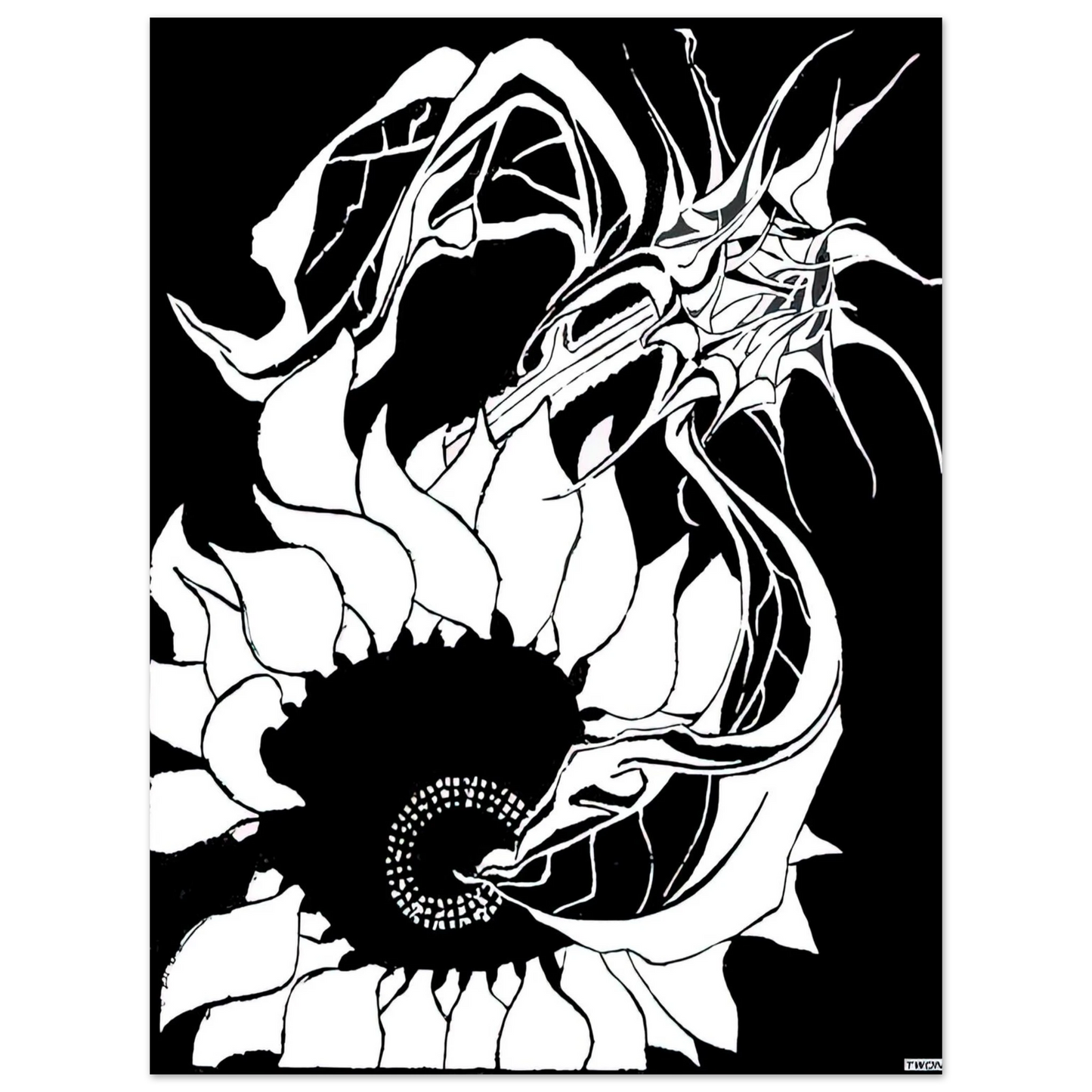 MC Escher - SUNFLOWERS Wall Art - 21x29.7 cm / 8x12" - Fine Art Poster-canvas - -