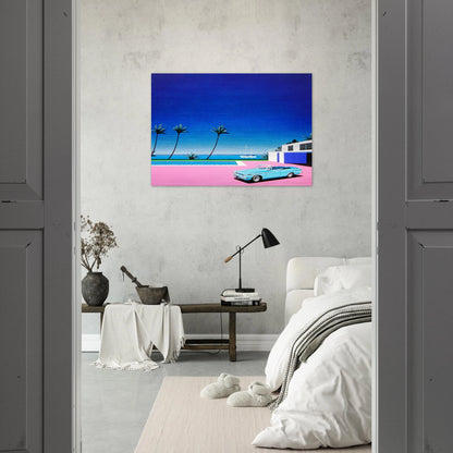 Pink Driveway - Hiroshi Nagai Brushed Aluminum Print - 70x100 cm / 28x40 inches | Hiroshi Nagai Aluminum Print | Hiroshi Nagai Prints