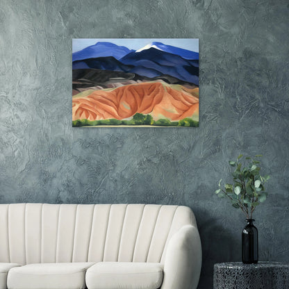Black Mesa Landscape, New Mexico - Out Back of Mary`s II - Georgia O'Keeffe Brushed Aluminum Print - 70x100 cm / 28x40 inches | Georgia O'Keeffe Aluminum Print | Georgia O'Keeffe Prints