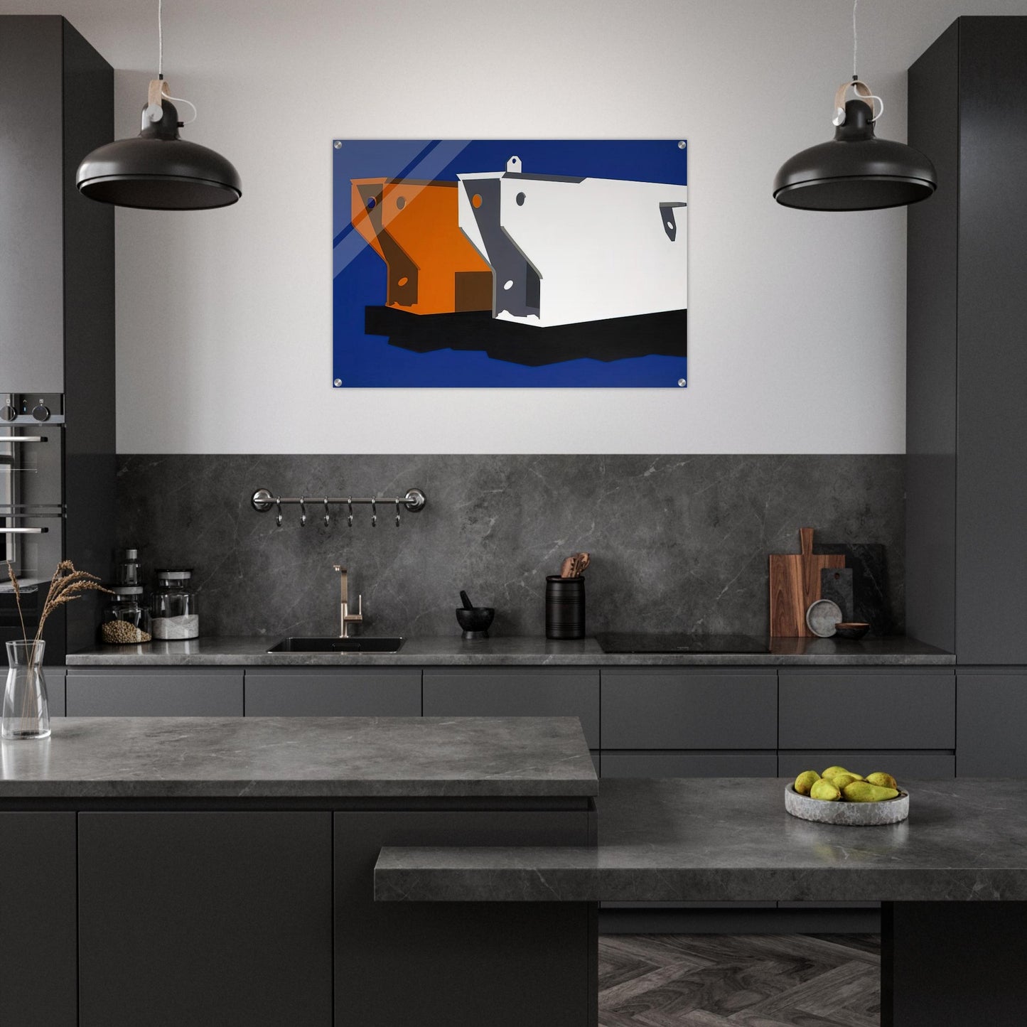 Mr. and Mrs. Moby Dick - Pop Art - Allan D Arcangelo Acrylic Print - 70x100 cm / 28x40″ inches | Allan D Arcangelo Wall Art | Allan D Arcangelo Prints