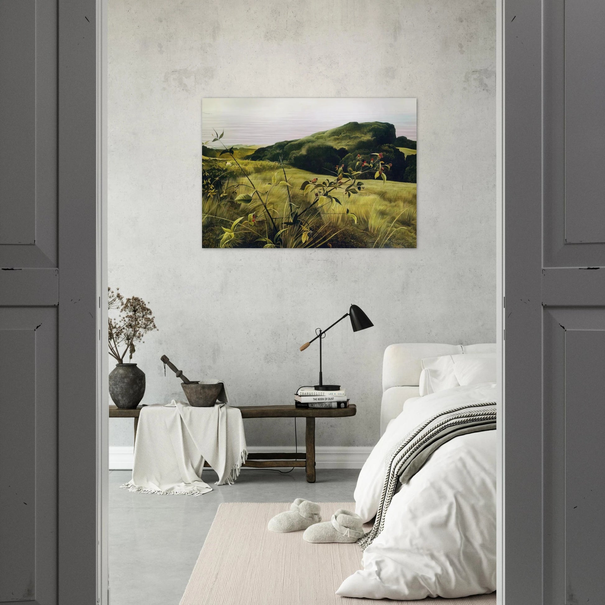 BLACKBERRY PICKER - Andrew Wyeth Brushed Aluminum Print - 70x100 cm / 28x40 inches | Andrew Wyeth Aluminum Print | Andrew Wyeth Prints