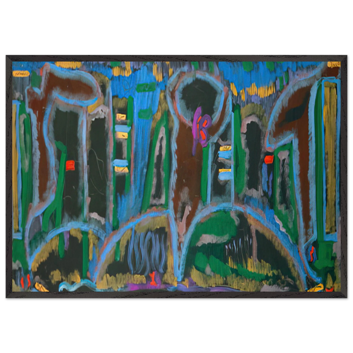 Garden in Saint Denis - 1980 - Betty Parsons 70x100 cm / 28x40 inches Framed Art Print – Black Wooden Frame