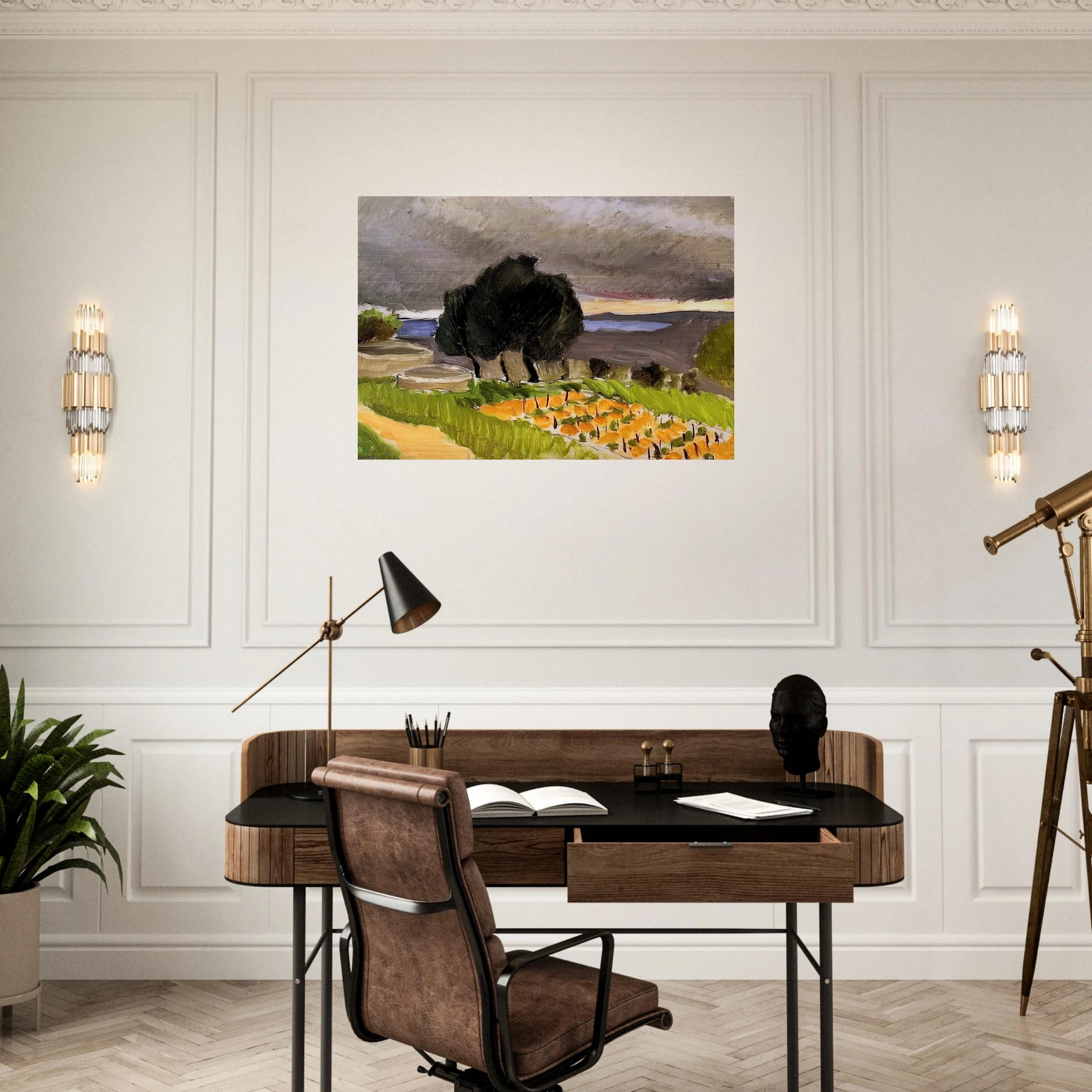 LANDSCAPE OF THE MIDI BEFORE THE STORM 1921 - Henri Matisse Brushed Aluminum Print - 70x100 cm / 28x40 inches | Henri Matisse Aluminum Print | Henri Matisse Prints