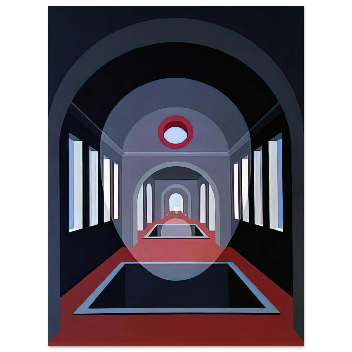Clarence Holbrook Carter - Transection #15 - 1972  75x100 cm / 30x40inches Fine Art Poster