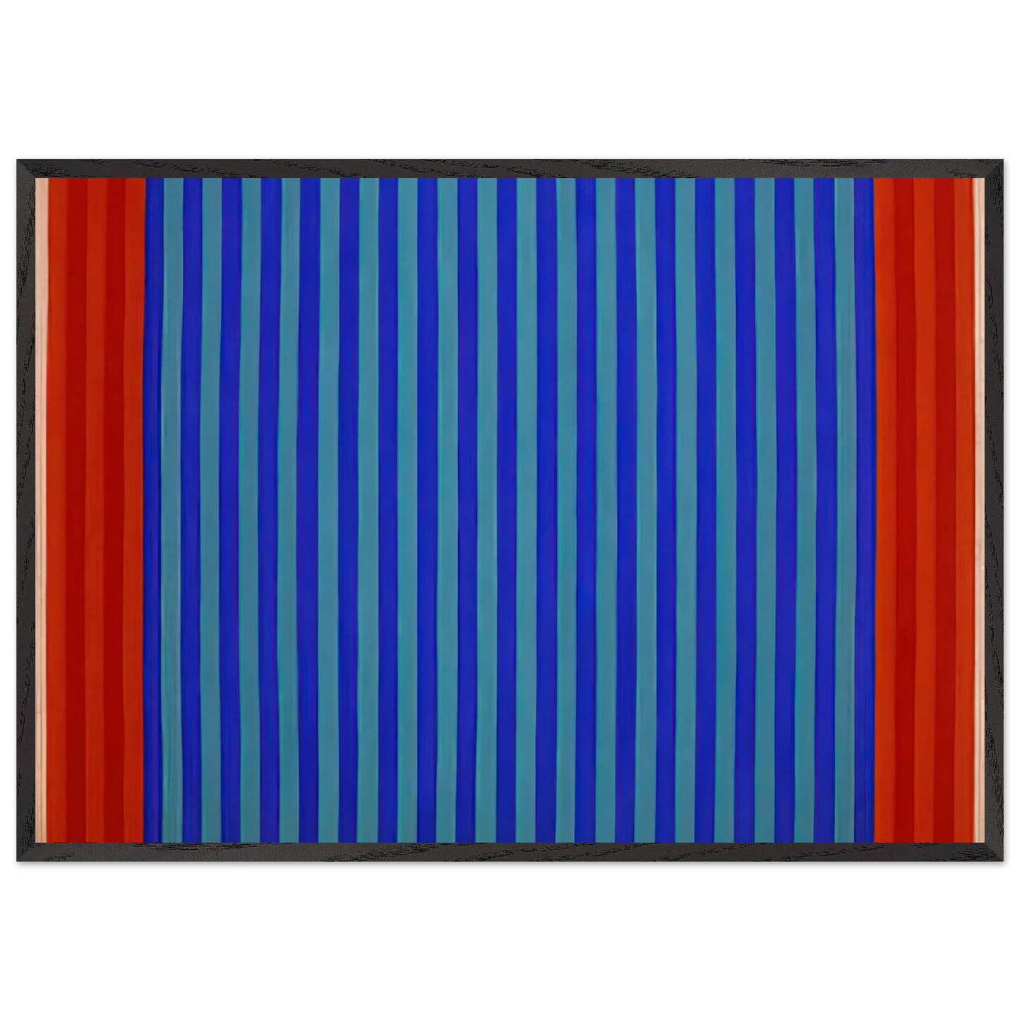 Untitled - 1962 N5 - Gene Davis 70x100 cm / 28x40 inches Framed Art Print – Black Wooden Frame